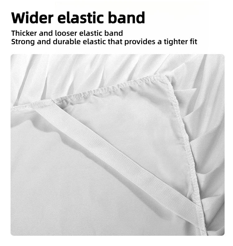 Elastic Wrap-Around Bed Skirt with 14-Inch Drop