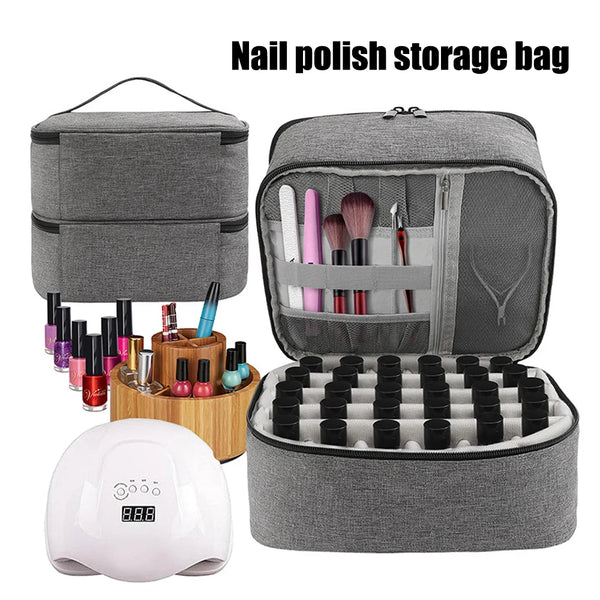 Double-Layer Portable Nail Polish Organizer