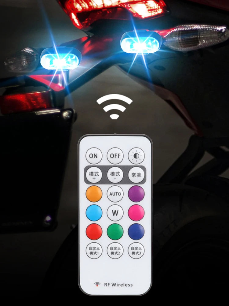 RGB LED Strobe Light with Remote Control for Vehicles and Drones
