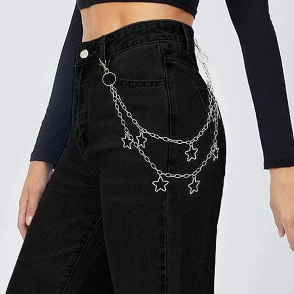 Doppelreihiger Gürtelketten für Jeans und Hosen