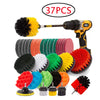 A collection of 37 drill brush cleaning tools including various sizes and shapes for home and auto detailing.