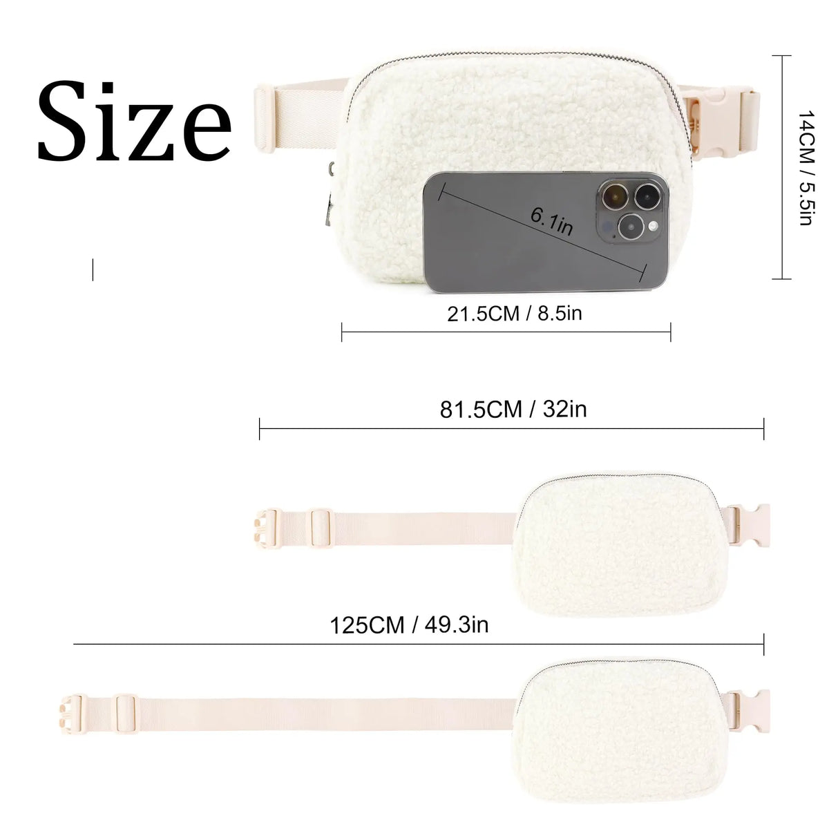 Cozy Fleece Crossbody Belt Bag