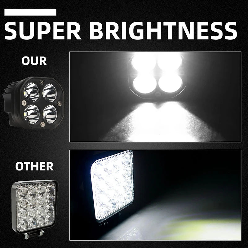 Compact 40W LED Spot Lights for Trucks, ATVs & Off-Road Vehicles