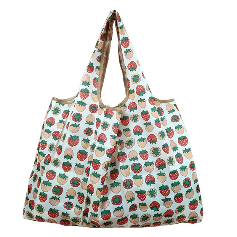 Foldable Eco-Friendly Shopping Bag with Cartoon Print