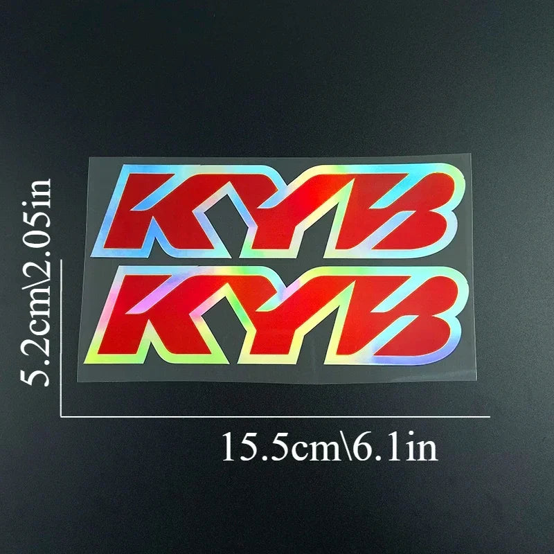 KYB Fork Suspension Decal Stickers for Motorcycles (2-Pack)