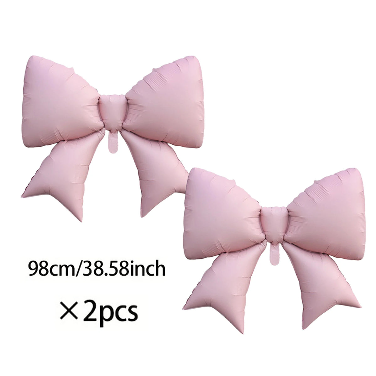 White Happy Birthday Banner with Pink Bow Balloons