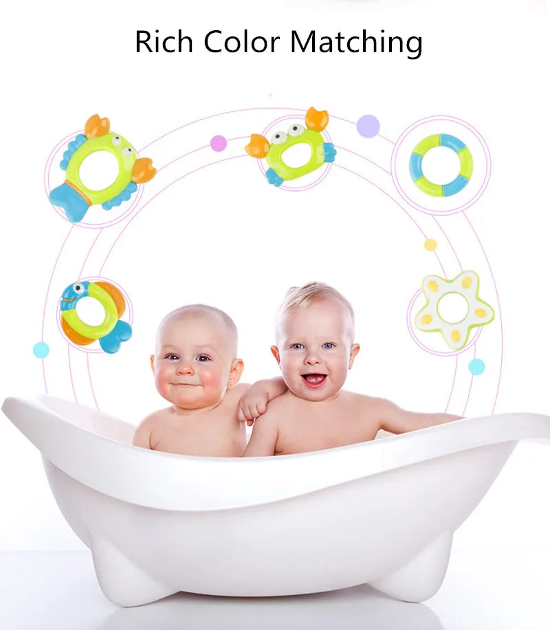 Floating Octopus Bath Toy with Ring Toss Game