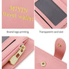 Pink airplane pattern RFID-blocking passport wallet featuring a smooth zipper and convenient snap button.