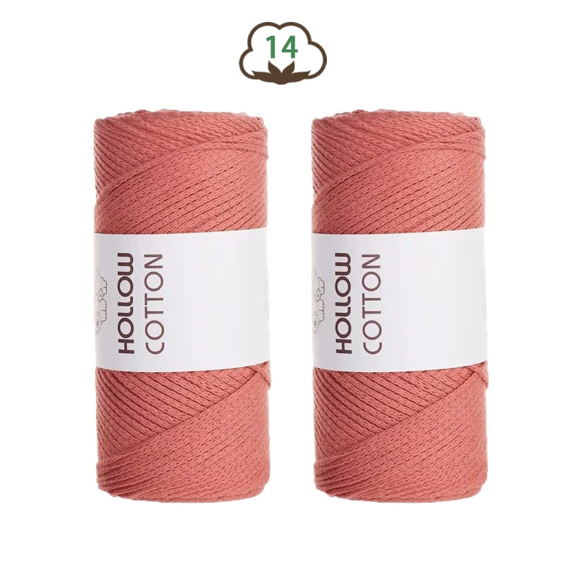 Soft Hollow Cotton Yarn for Knitting and Crochet