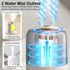 2.2L USB-Powered Ultrasonic Humidifier with LED Night Light