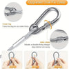 Stainless steel dual fix clasp pet leash with a circle ring and double fixing design