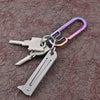 Compact Stainless Steel Folding Knife with Keychain