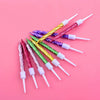 Spiral Birthday Cake Candles, Set of 6 Long Thin Decorative Candles for Cakes and Desserts