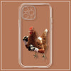 Funda de Silicona para Teléfono con Pato y Pollo