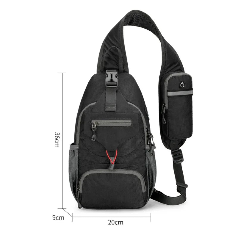 Waterproof Nylon Sling Chest Bag
