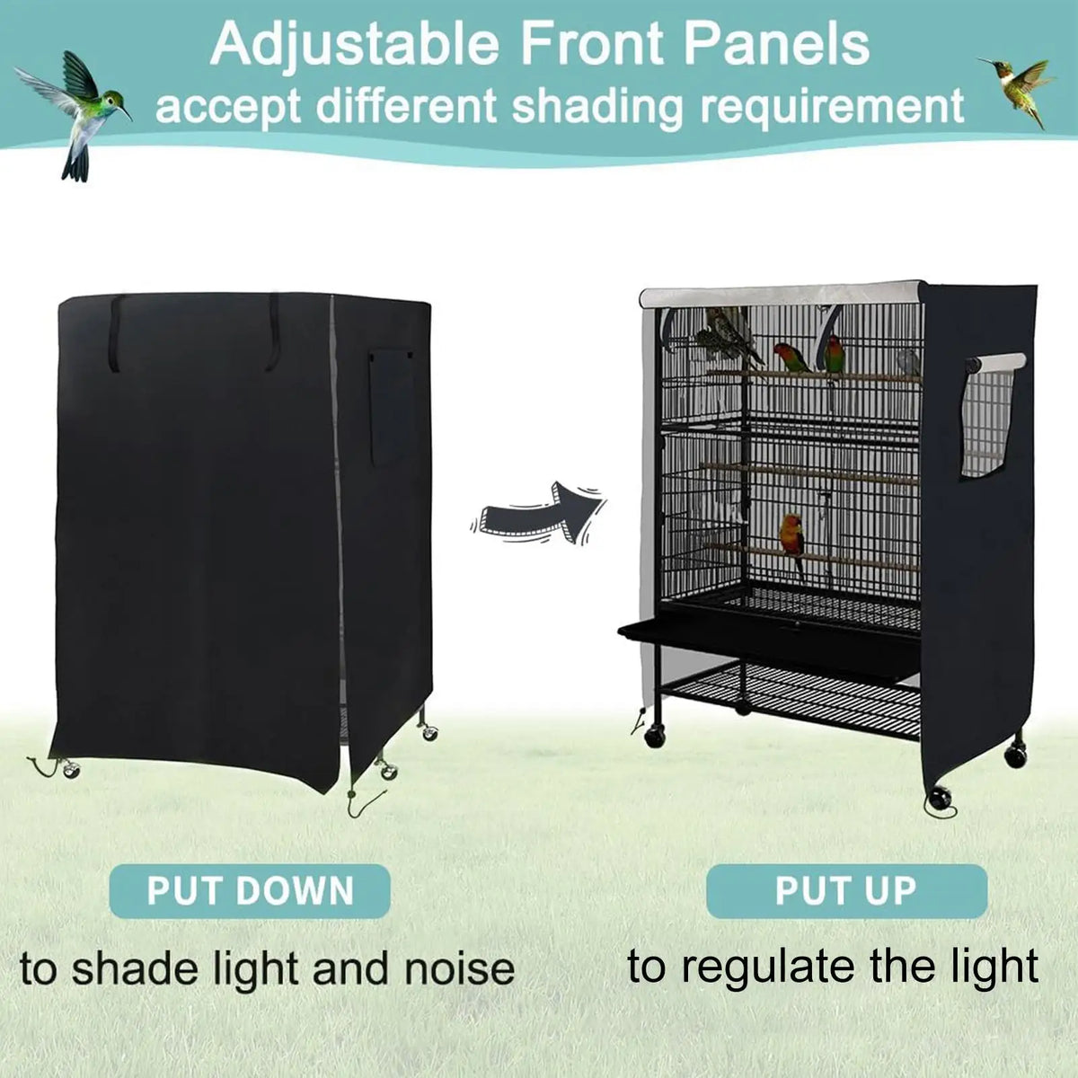 Waterproof Bird Cage Cover with Ventilation Window