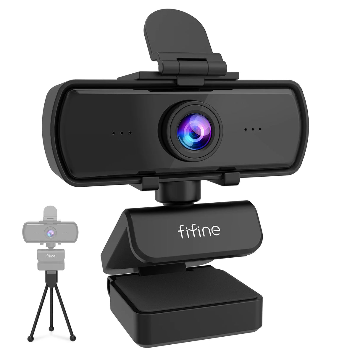 FIFINE 1440p HD Webcam with Microphone and Tripod