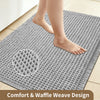 Waffle Weave Bath Mat with Non-Slip Backing