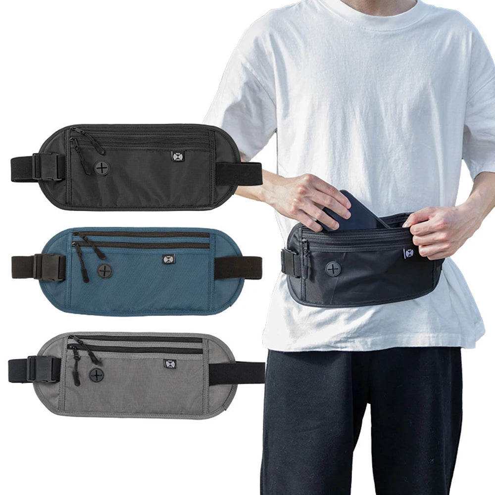 RFID-Blocking Travel Money Belt with Hidden Pockets