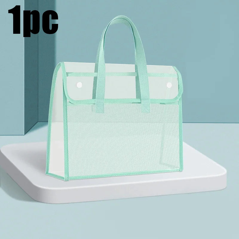 Clear PVC Tote Bag with Reinforced Handles