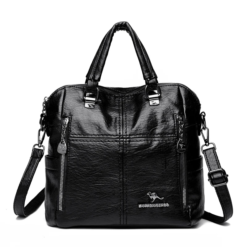 Vintage-Inspired Crossbody Bag with Roomy Interior