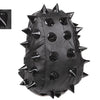 Black riveted PU leather backpack for travel and laptop use