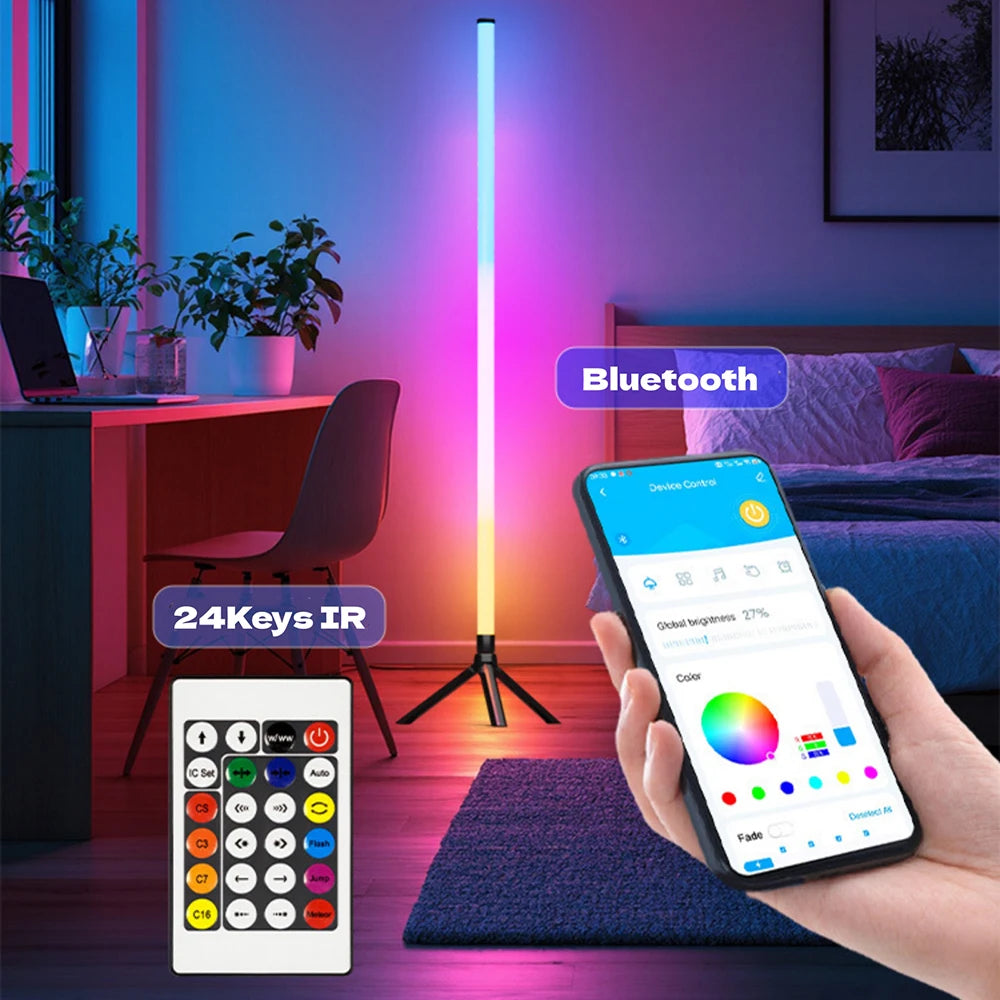 Lámpara de Suelo LED RGB CCT Inteligente con Bluetooth y Control por App