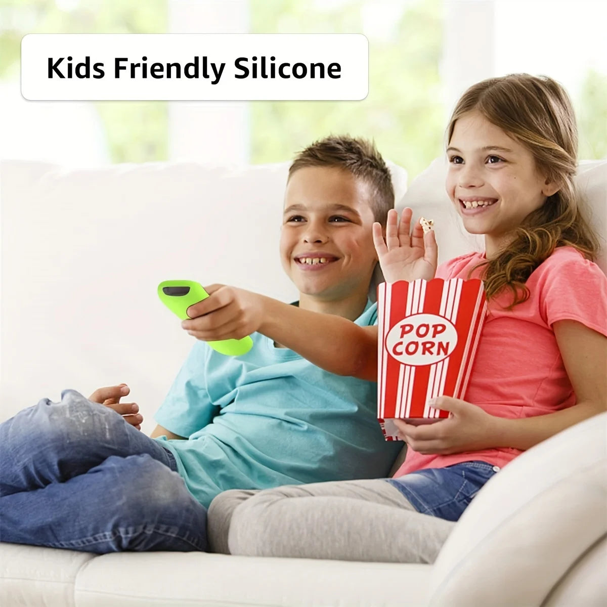 Glow-in-the-Dark Silicone Remote Cover (2-Pack) with Lanyards
