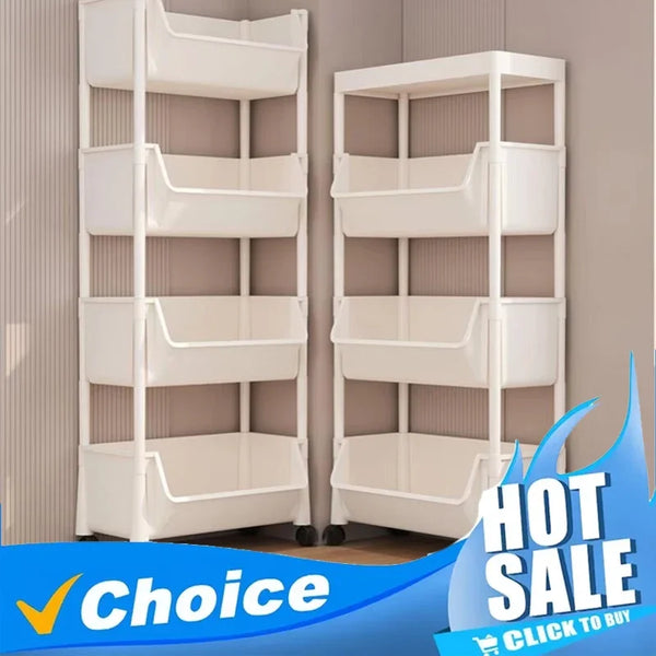 Rolling Storage Cart with Wheels – Multi-Purpose Kitchen, Bathroom & Office Organizer