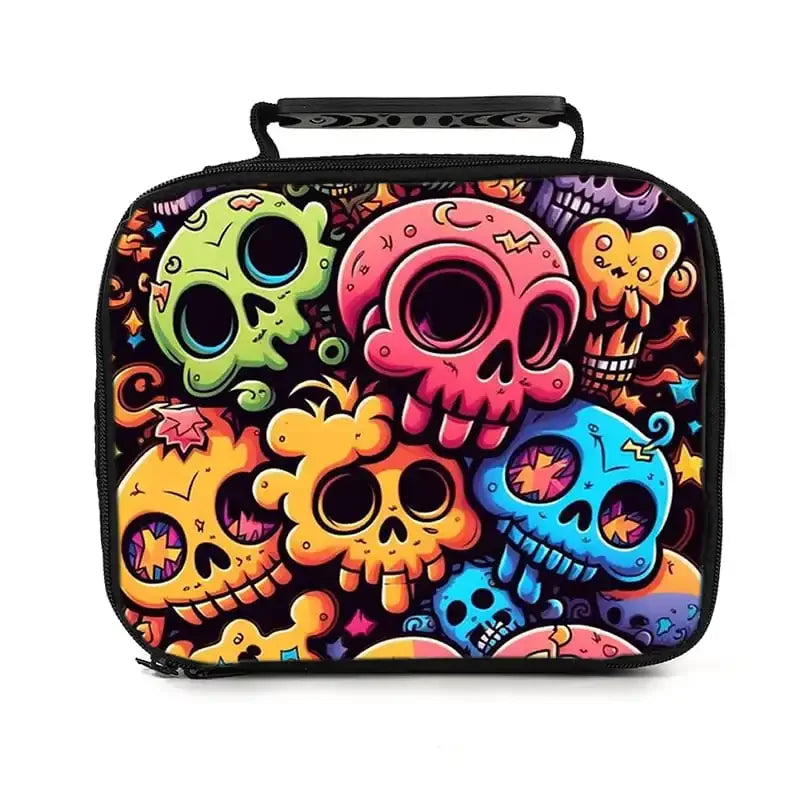 Skull Print Kids Lunch Bag with Handle