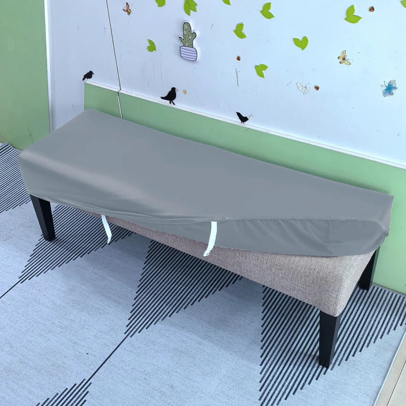 Waterproof PU Leather Bench Cover – Stretch Fit, Removable & Washable