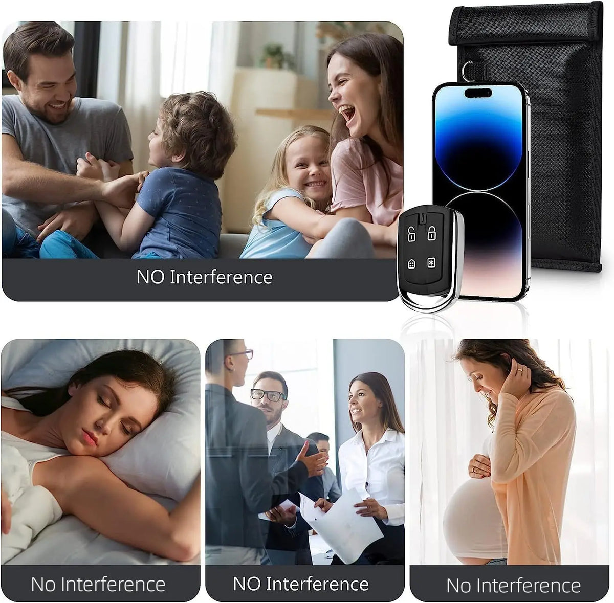 RFID Blocking Faraday Pouch for Car Keys and Cards