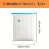White vacuum compression bag for clothes or bedding, measuring 40x60cm or 16x24in.