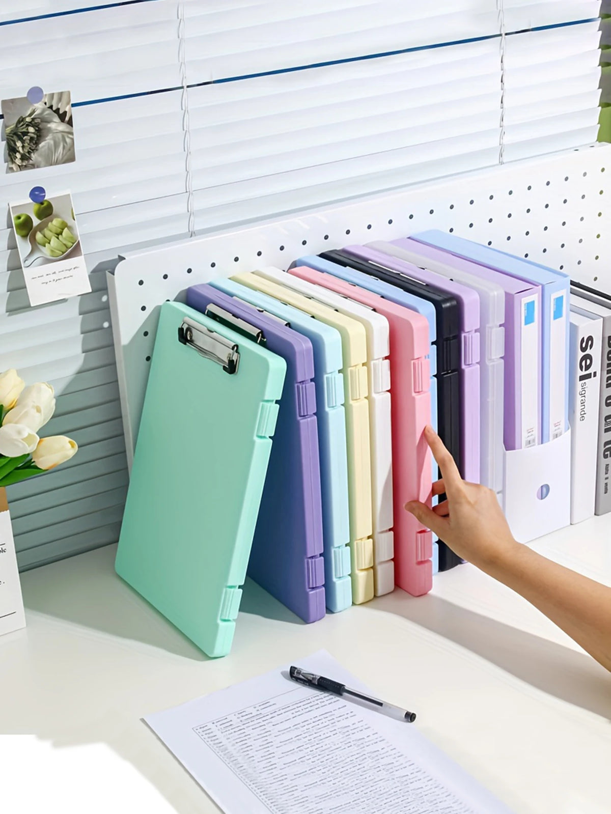 2-in-1 A4 Writing Board & Document Storage Box