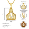 Western Cowgirl Initial Letter Necklace