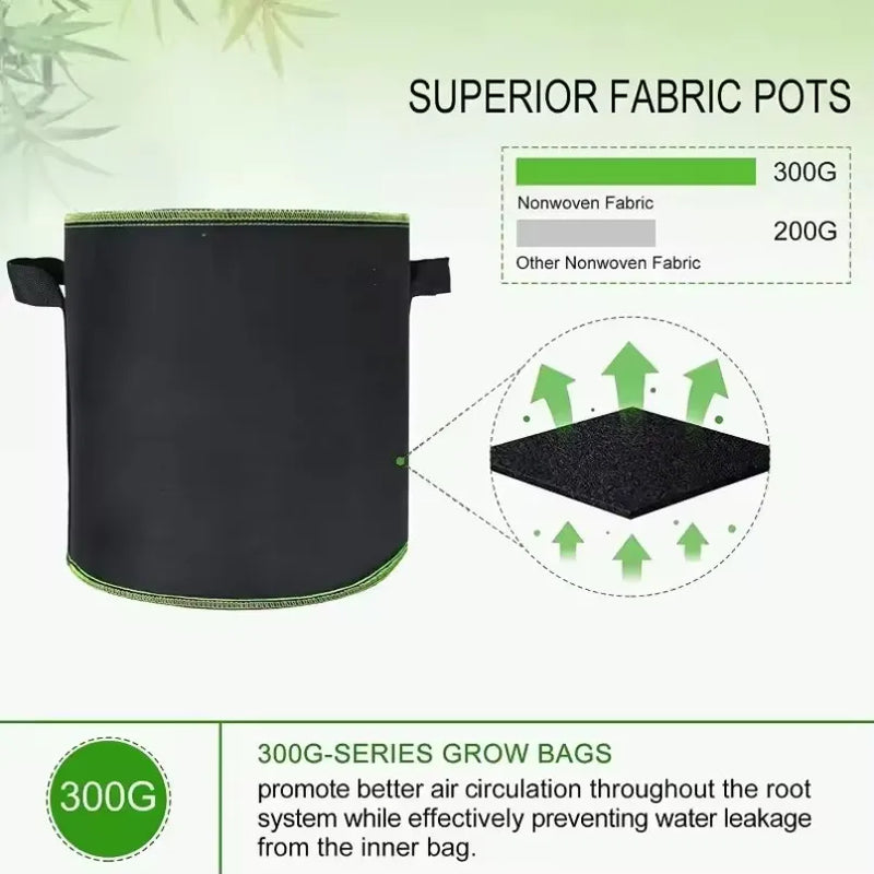 Bolsas de Cultivo de Tela No Tejida con Asas