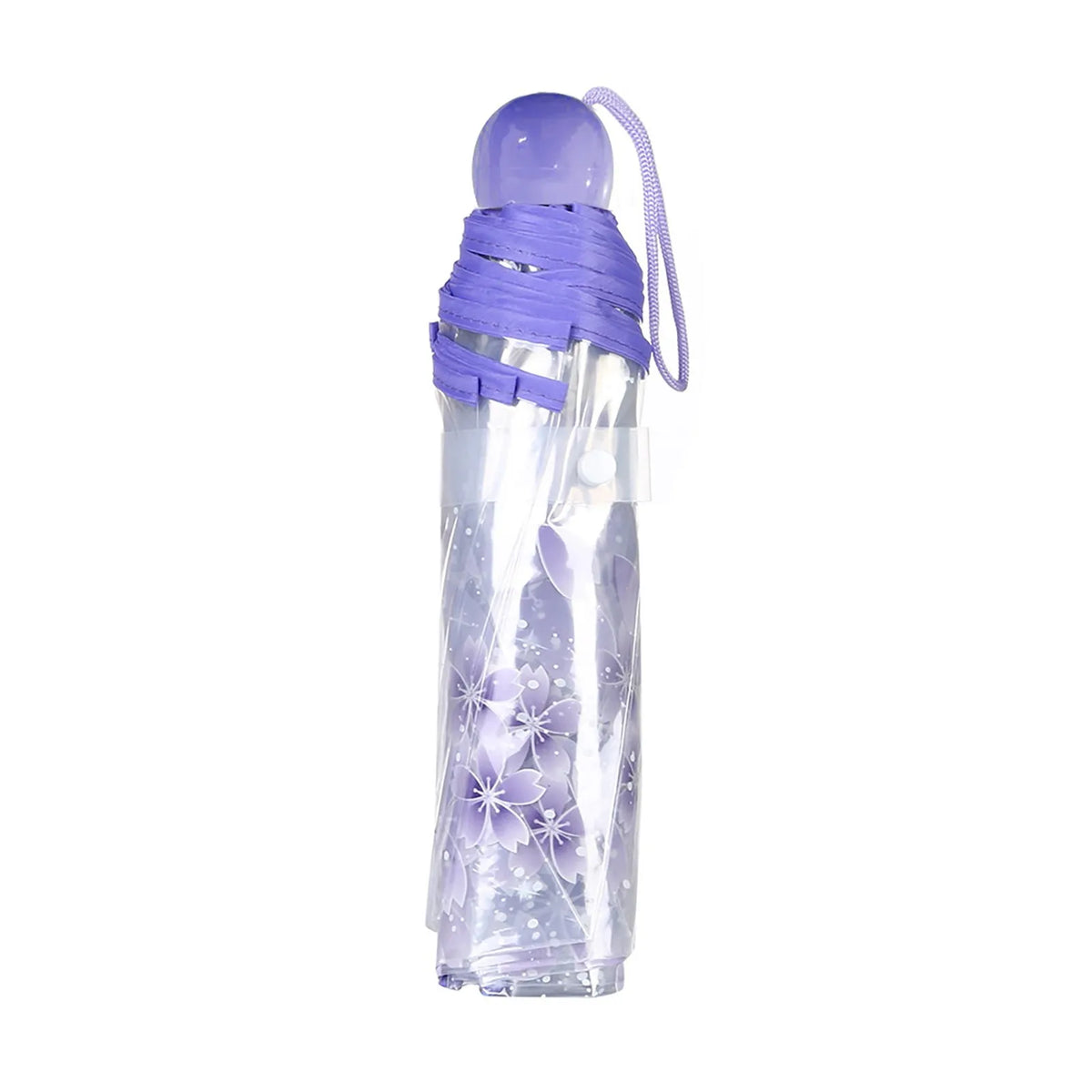 Clear Bloom Folding Umbrella with Floral Print
