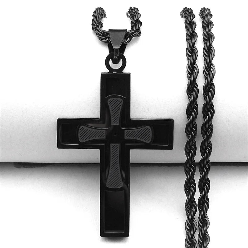 Goldenes Edelstahlkreuz-Anhänger