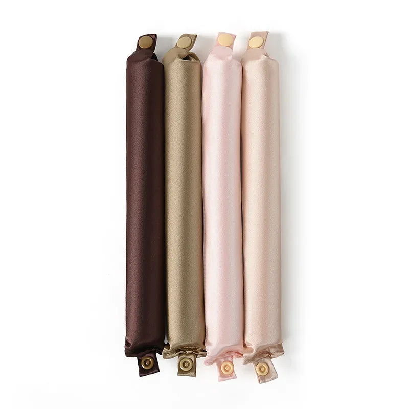 Heatless Satin Hair Curlers for Overnight Styling