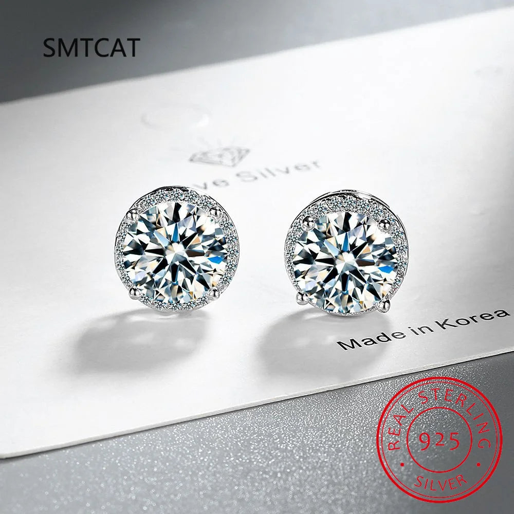Dazzling Moissanite Stud Earrings