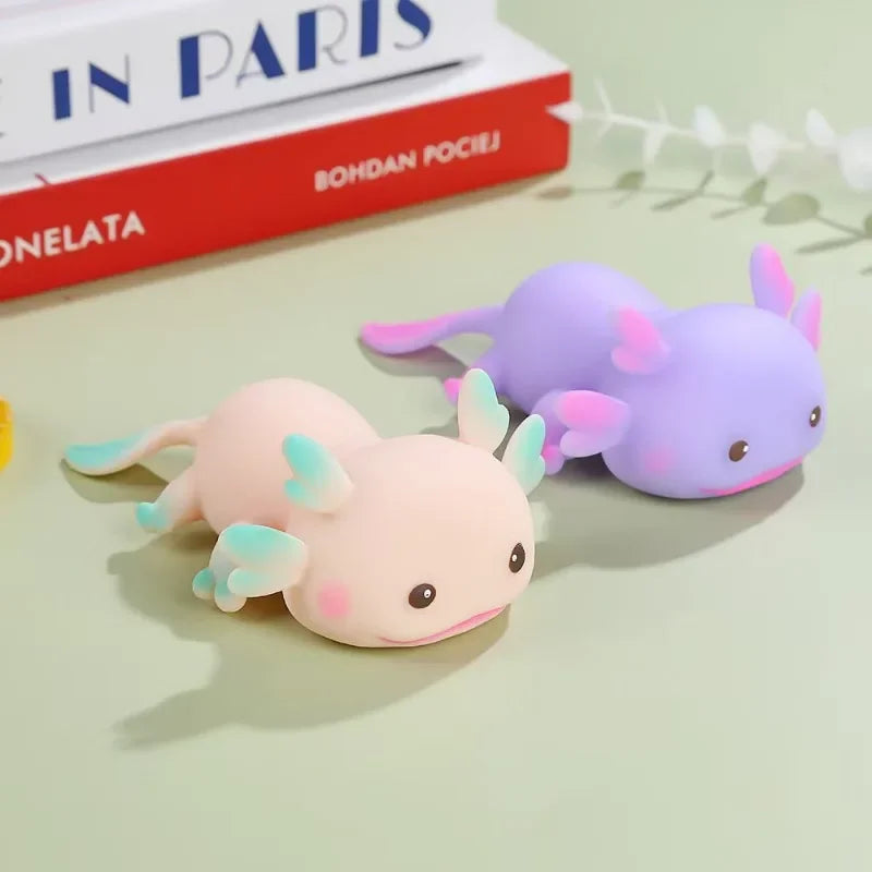 Axolotl Squeeze Ball Stress Relief Toy - Slow Rising Squishy for Kids and Adults