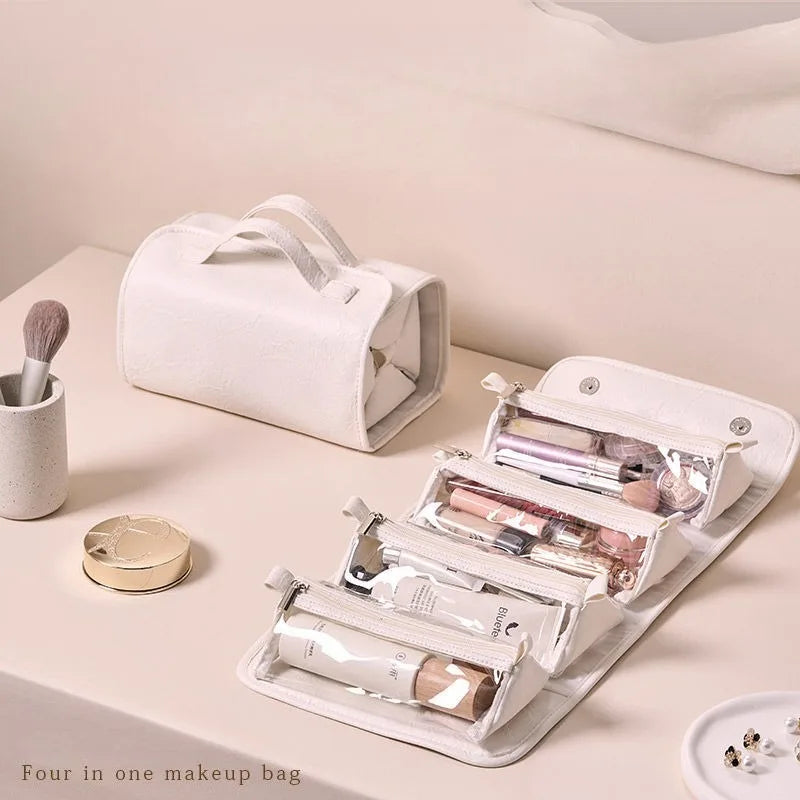 Sac de Rangement de Maquillage Pliable 4-en-1