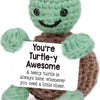 Handmade Wool Knit Potato Plush Doll with Inspirational Card