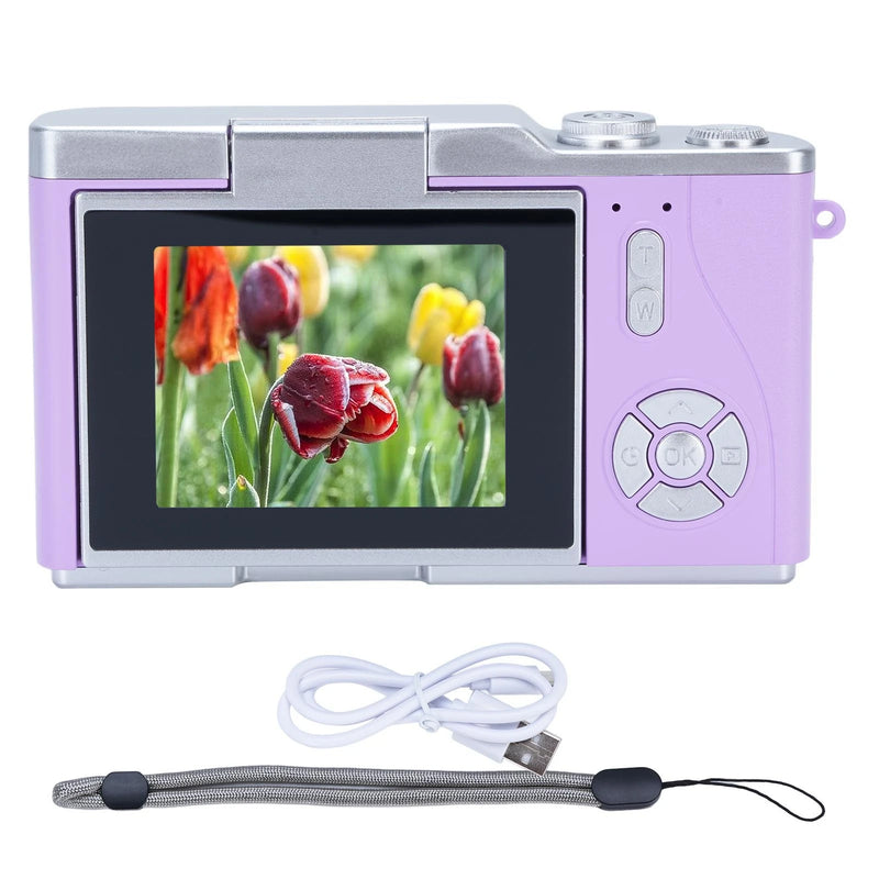 48MP Digital Camera with Flip Screen and LED Light