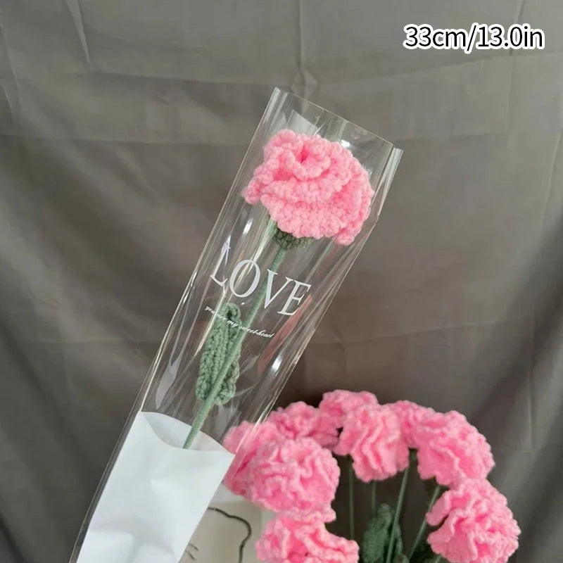 Handmade Crochet Carnation Flower Bouquet