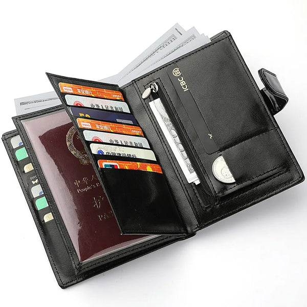 Travel Passport Wallet with Multi-Card Holder