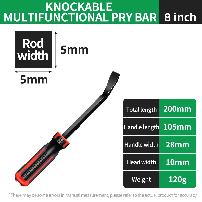 Heavy-Duty Pry Bar with Strike Cap and Nail Puller