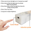 A hand is shown pressing a switch on an induction probe device to change the light mode.
