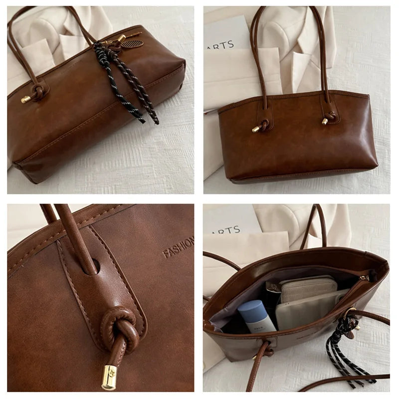 Retro Tote Bag - Large Capacity Casual Shoulder Bag