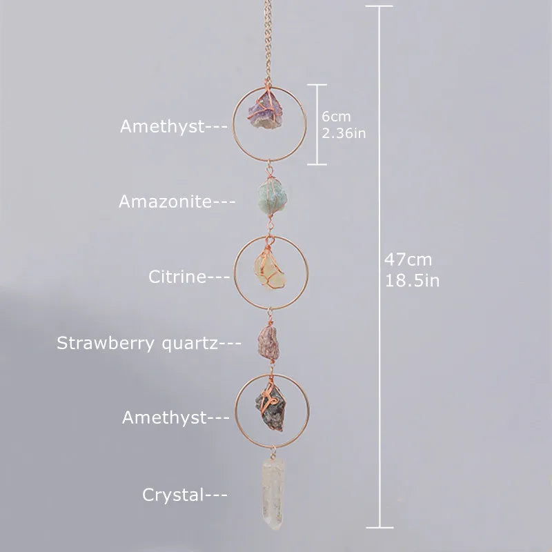 Colgante de Pared Árbol de la Vida con Gemas Naturales